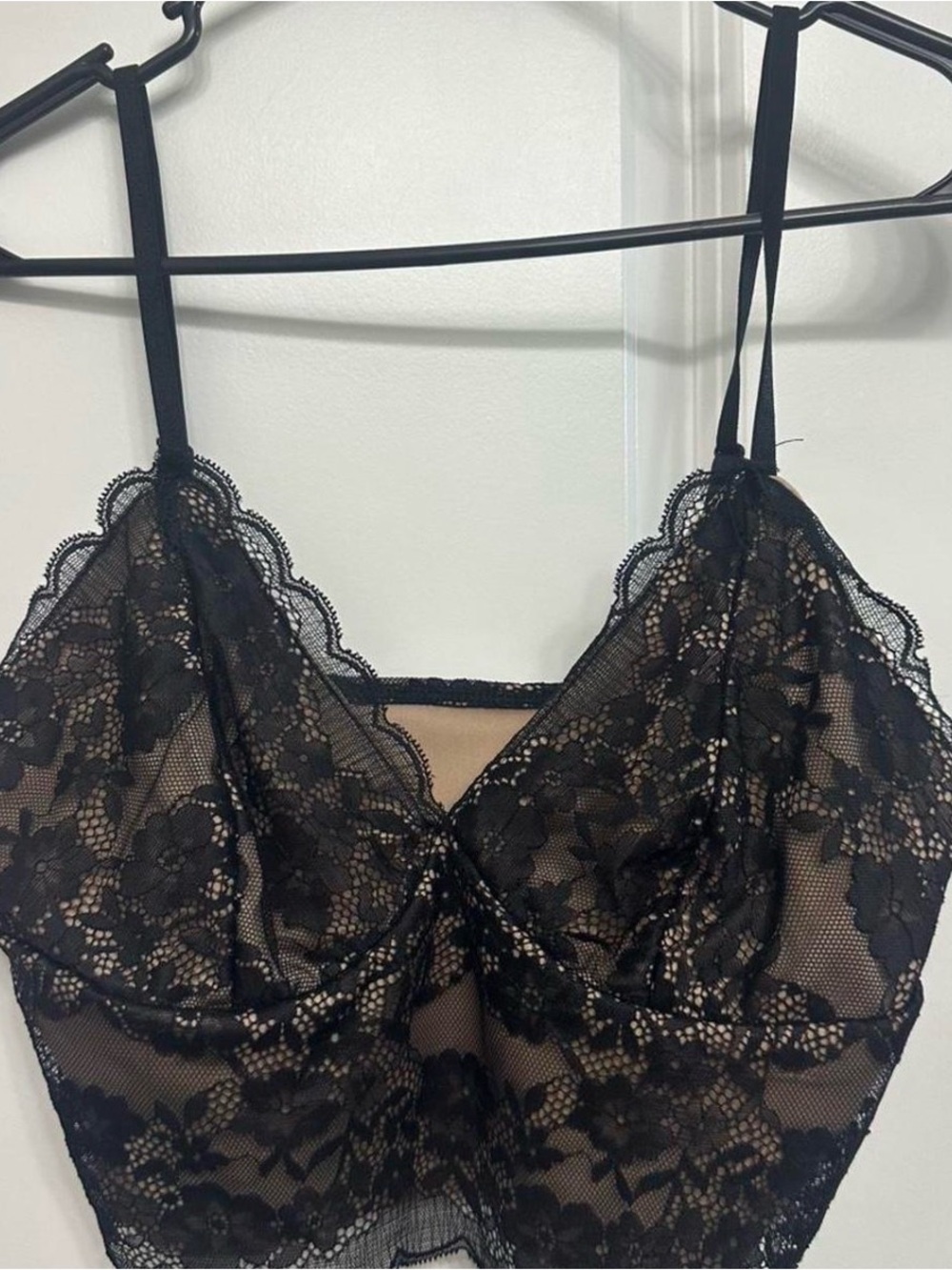 SHEIN Black Lace Bralette Cami Top